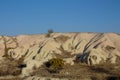 Cappadokia rock towers and cave houses Royalty Free Stock Photo